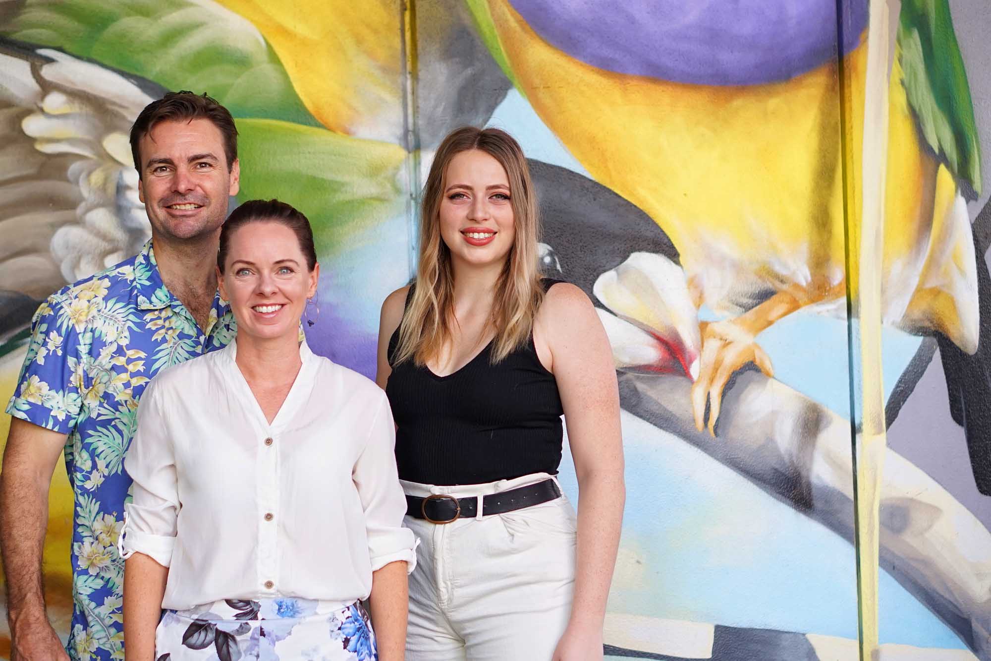 David and Kellie Robinson with Anneliese Grazioli. Photo: Supplied