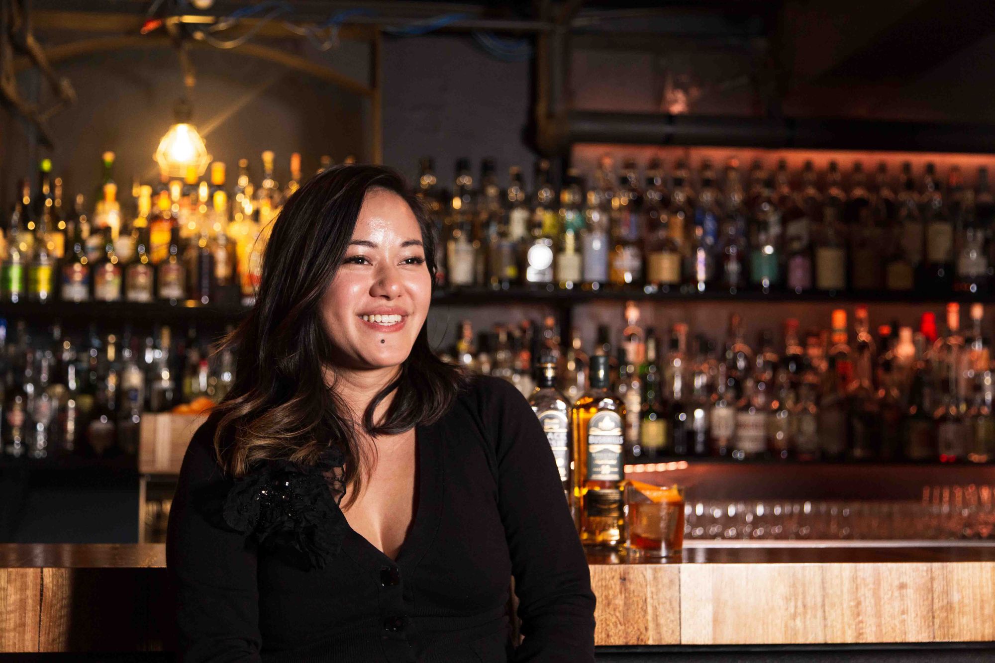 Chau Tran at the new Burrow Bar on Clarence Street, Sydney. Photo: Boothby