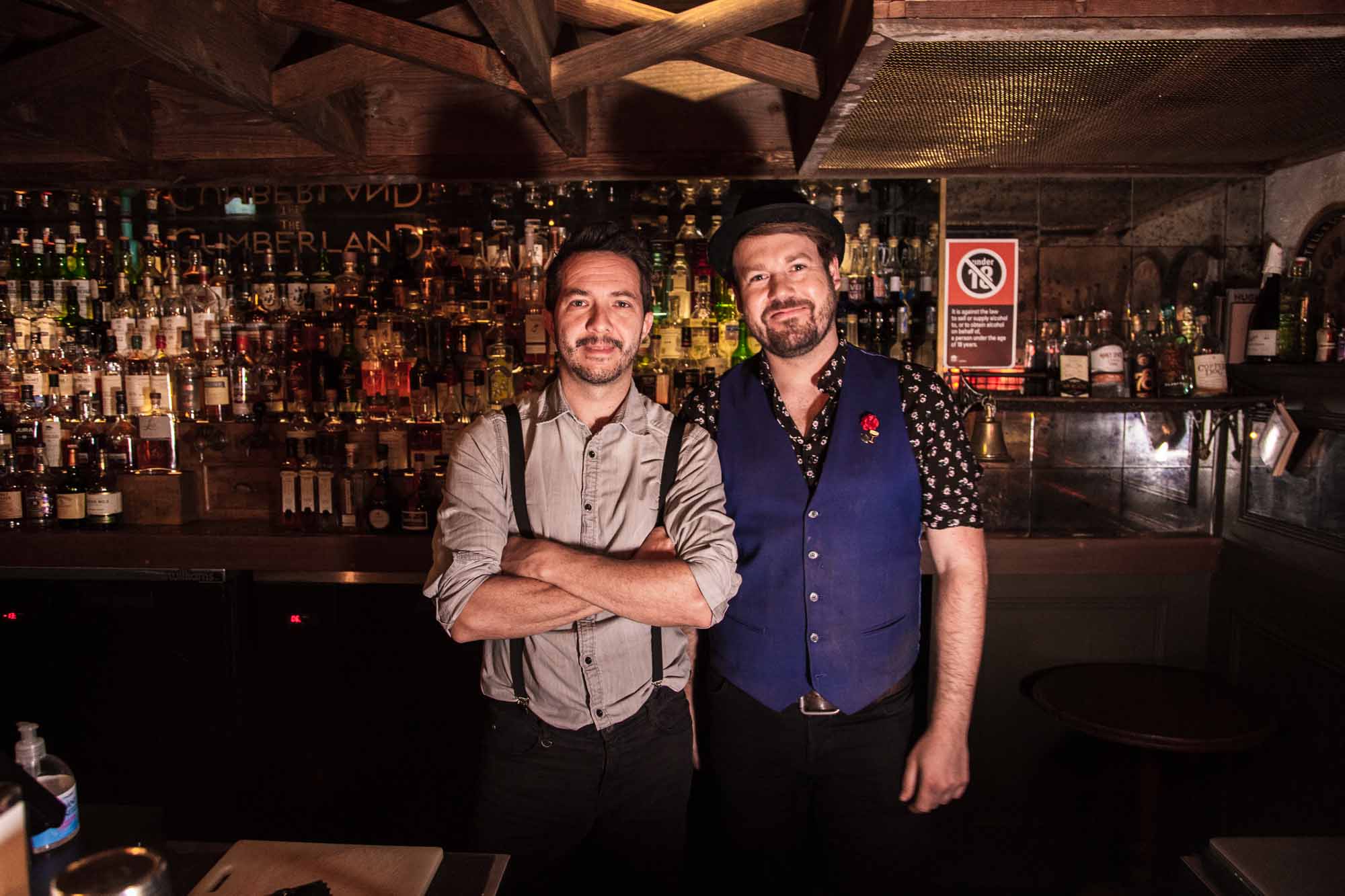 Bar manager Petr Dvoracek and The Cumberland co-owner Pete Ehemann. Photo: Boothby