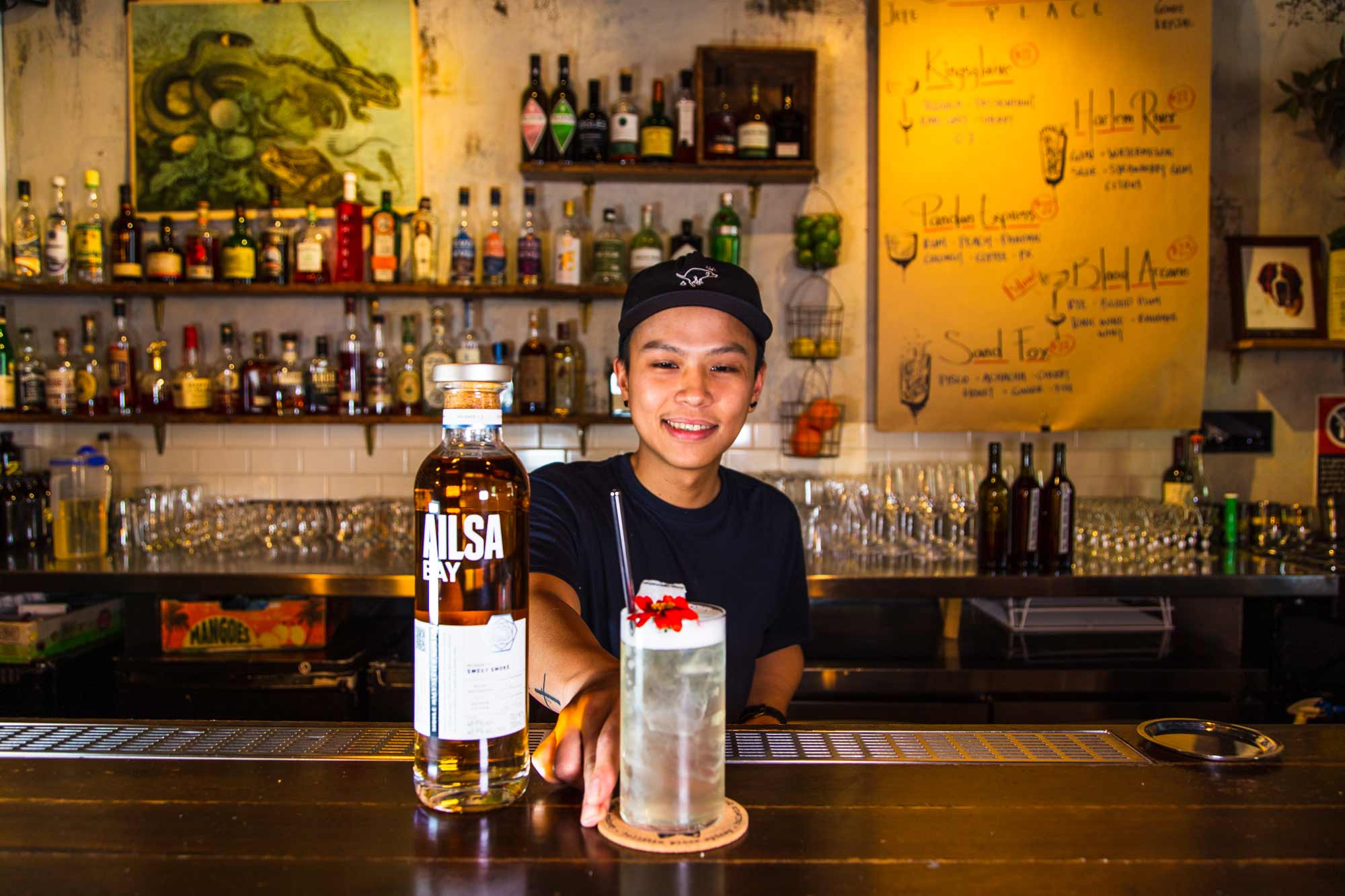 Bartender Jeff Santony at Bulletin Place, Sydney. Photo: Boothby