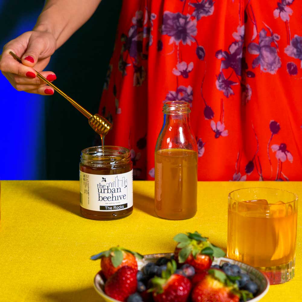 To make the honey syrup, dissolve 100g of local honey in 64g of hot water. Bottle and chill. Photo: Boothby