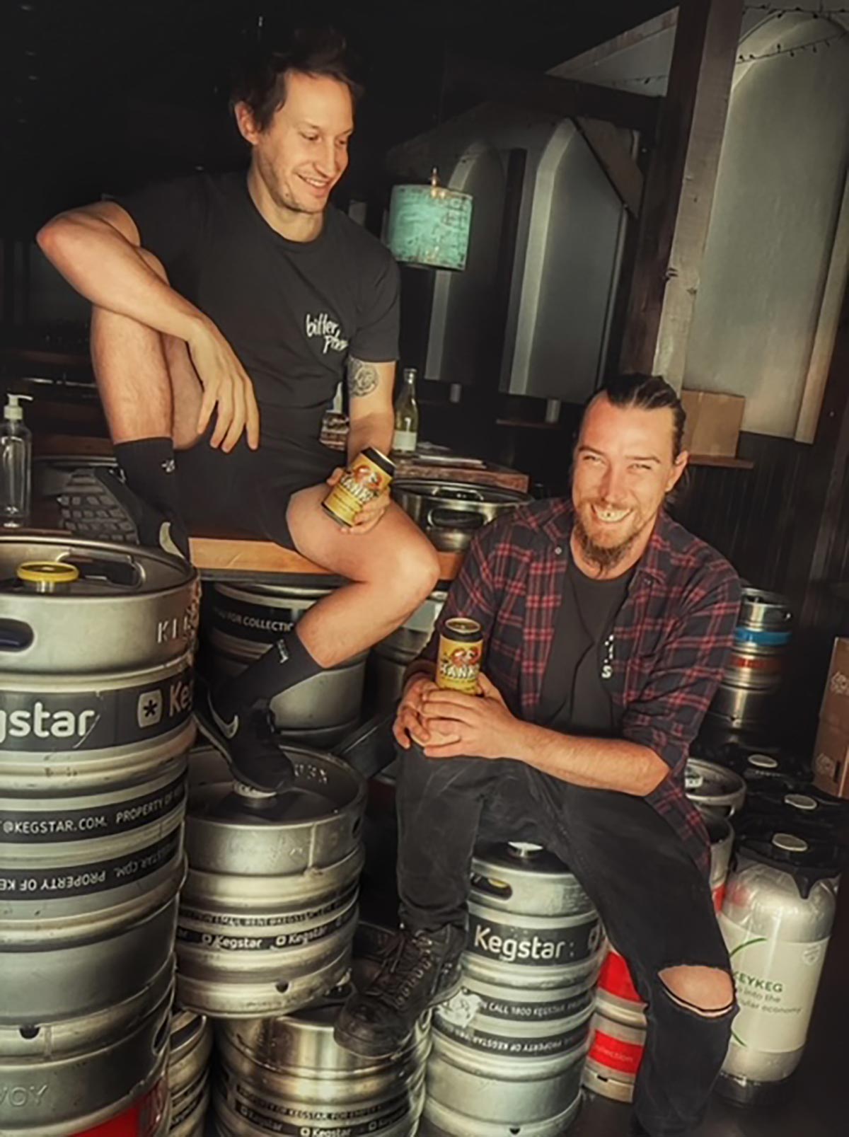 Aaron Edwards (left) and Lou Dare at Hank's in Sydney. Photo: Supplied