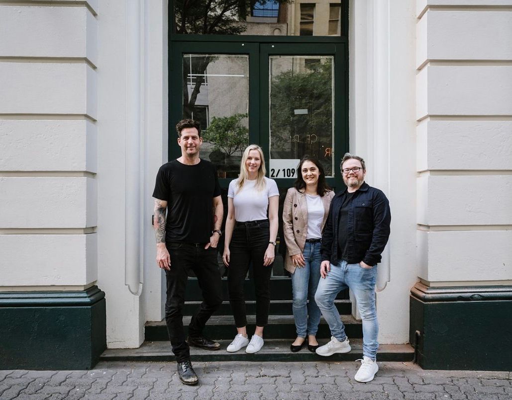 From left: Dr Gimlette owners Martin and Weibke Lange, and Belle and Blake Ward. Photo: Supplied