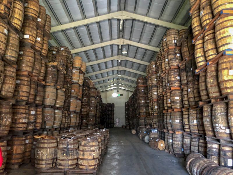 Barrels ageing at Mount Gay in Barbados. Photo: Supplied