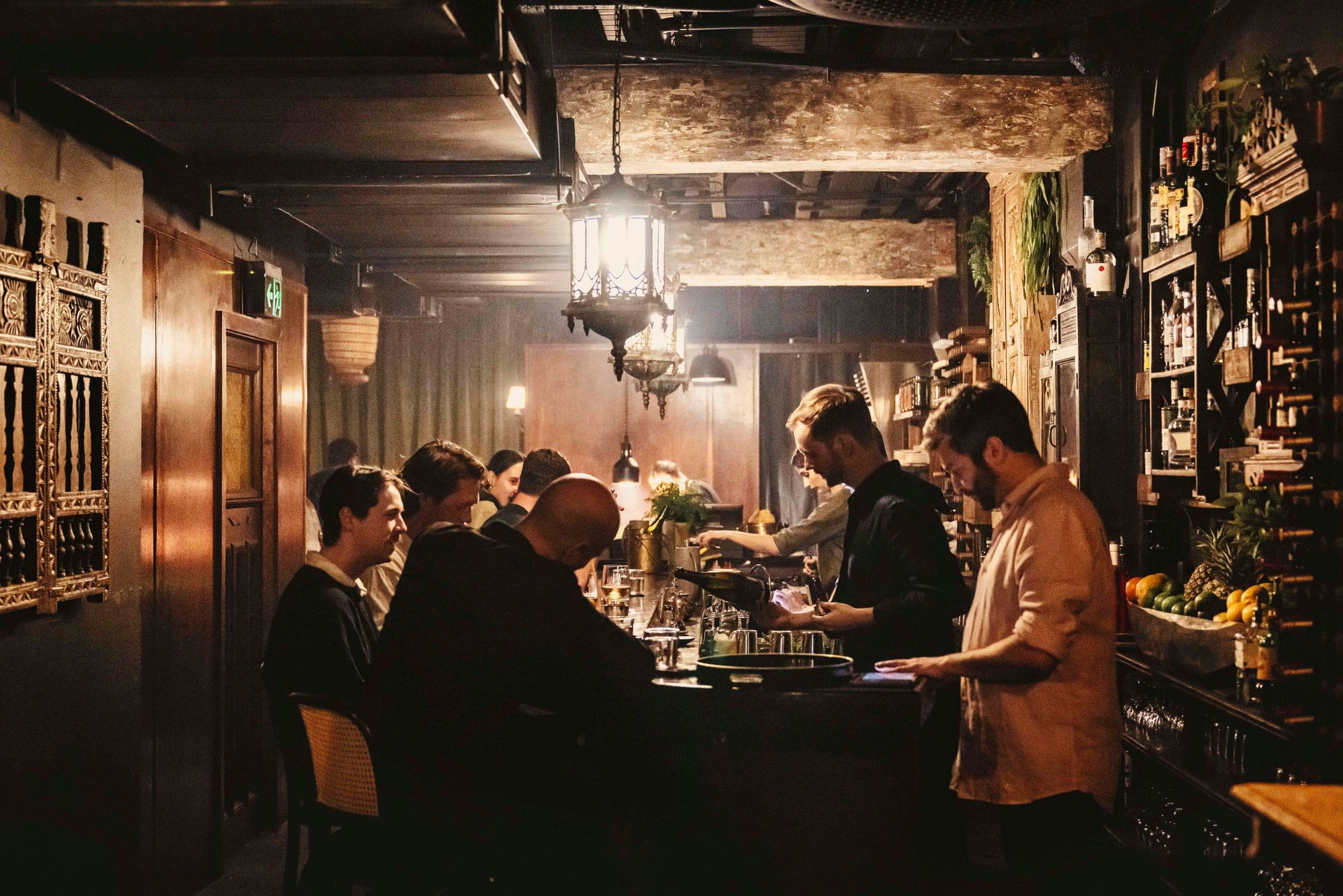 The bar at Ginny's Canoe Club. Photo: Christopher Pearce