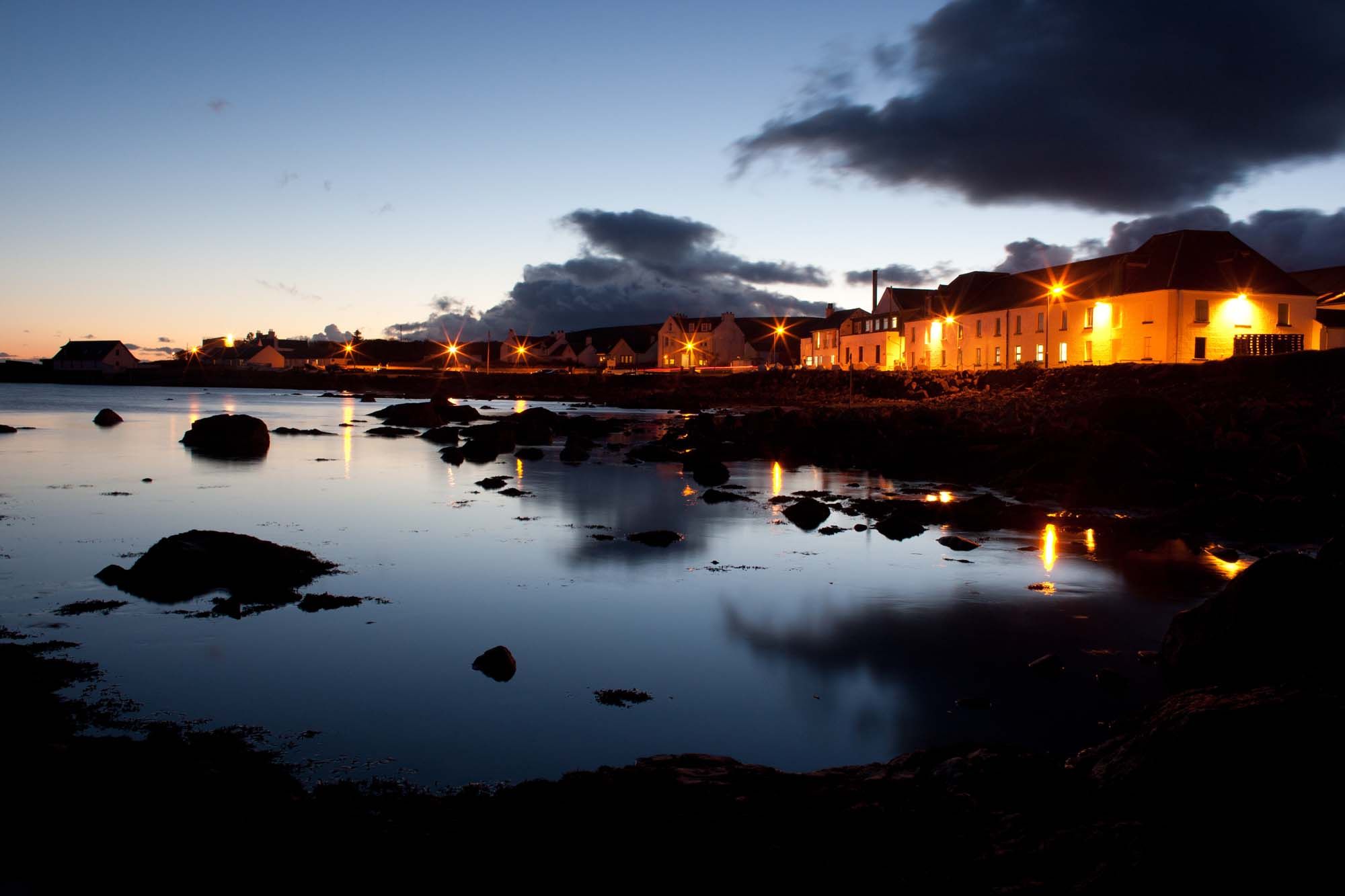 The Bruichladdich distillery at night. Photo: Supplied