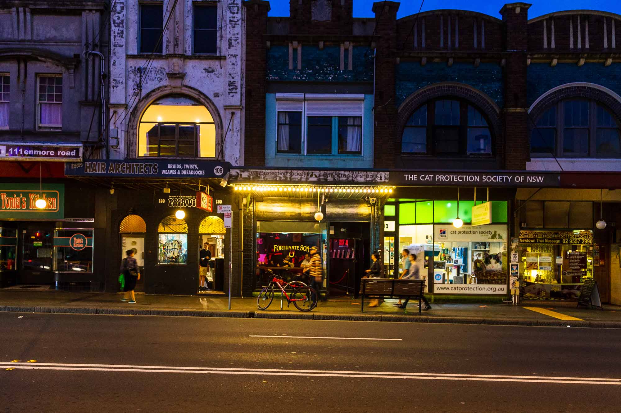 Enmore Road in Sydney is a hive of activity. Photo: Boothby