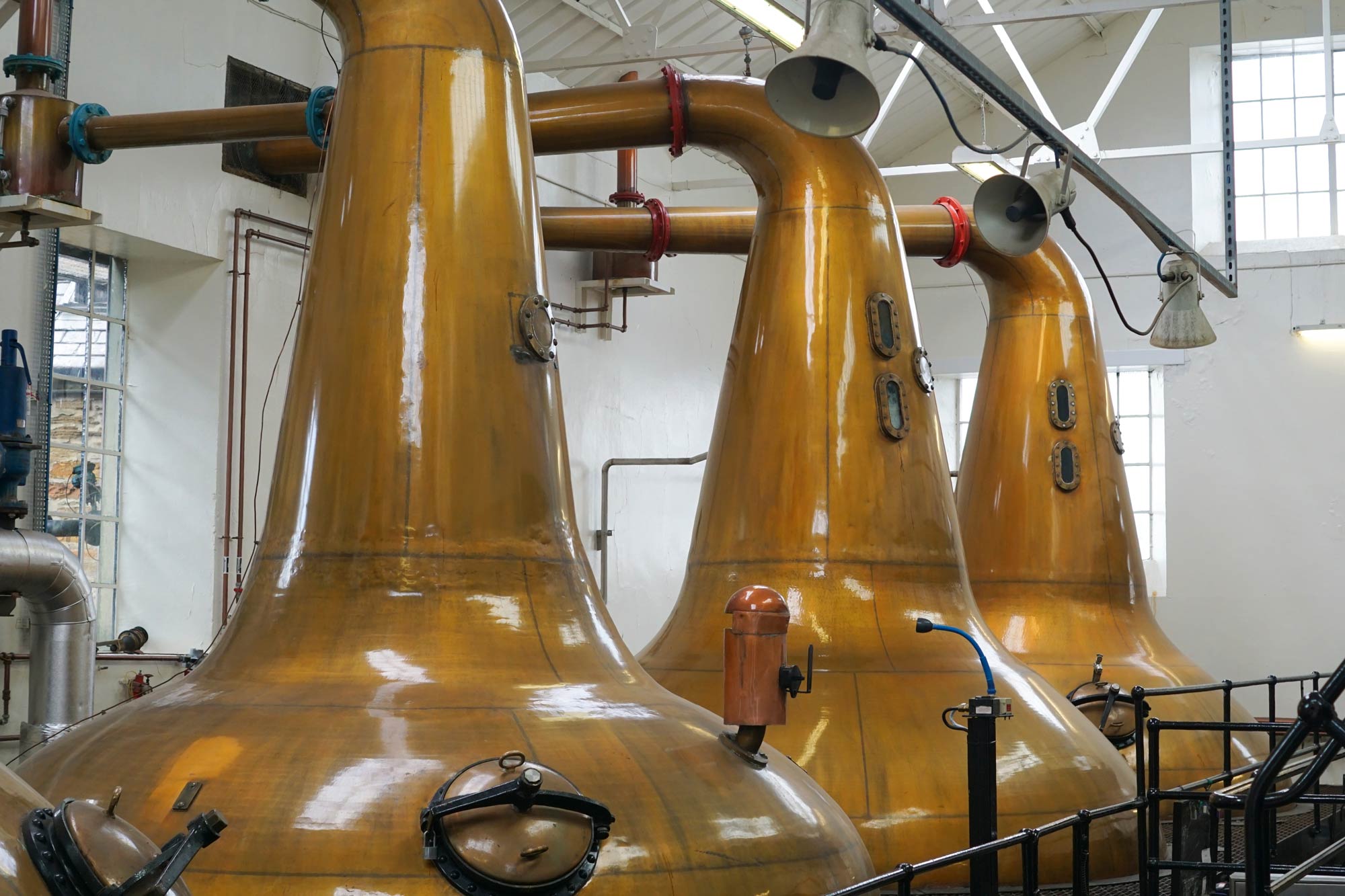 Copper stills at the Highland Park distillery. Photo: Shutterstock