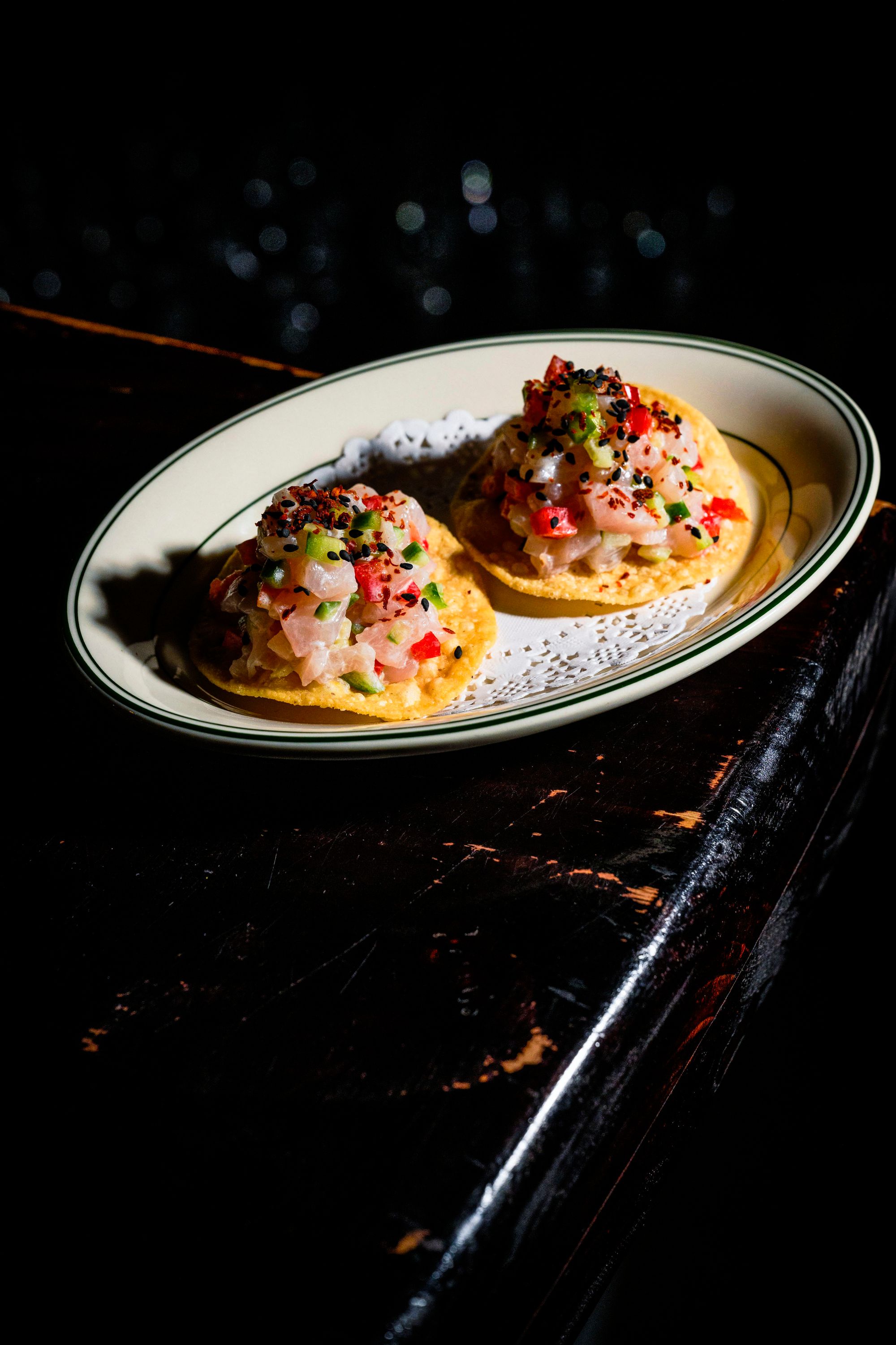 The ceviche-like tostadas at Old Love's. Photo: Supplied