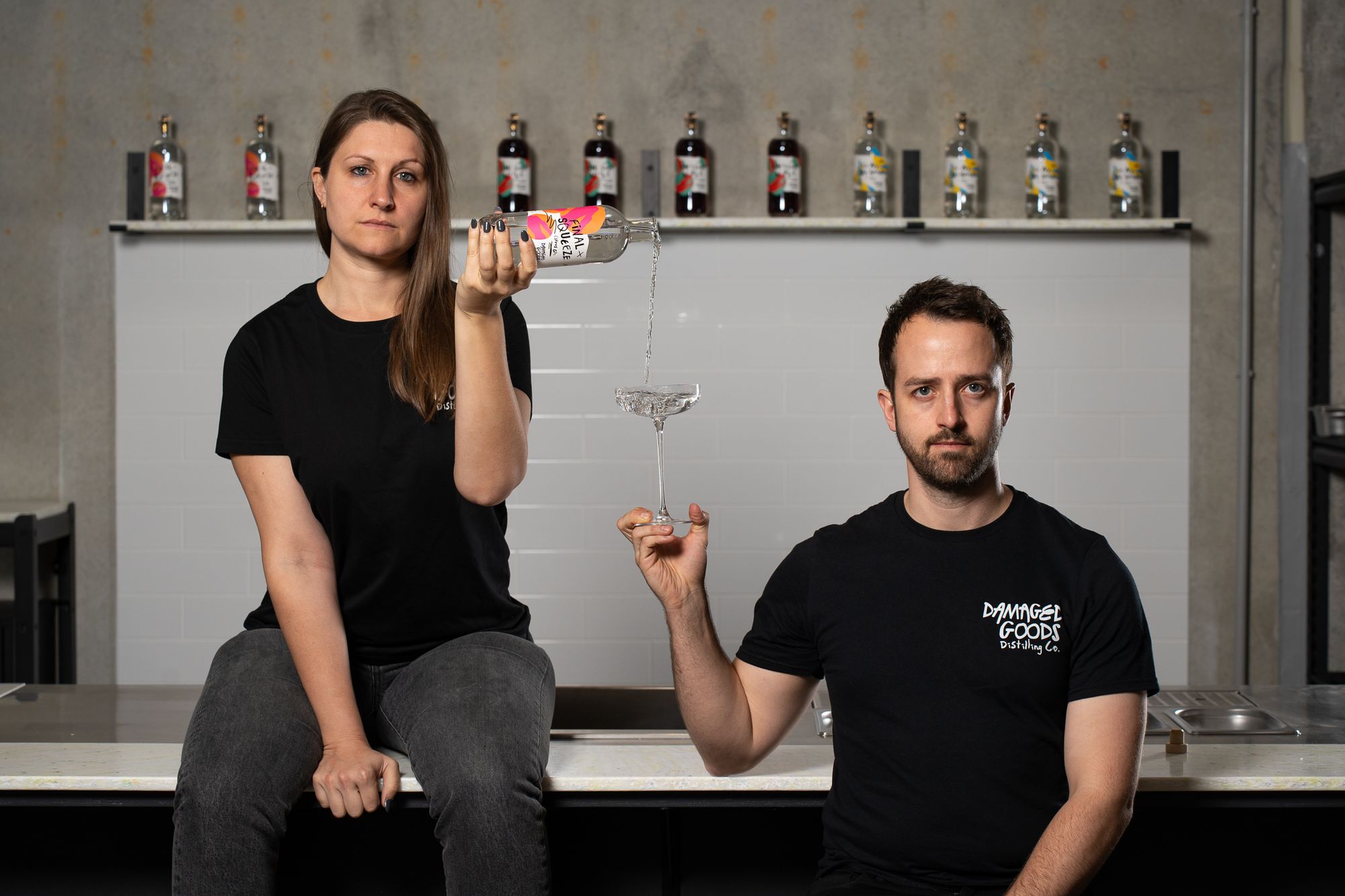 Pia and Tim from Damaged Goods Distilling Co. Photo: Supplied
