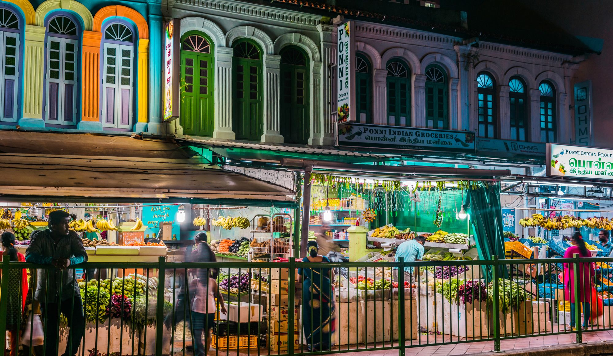 Little India in Singapore at night. Photo: Monticello/Shutterstock