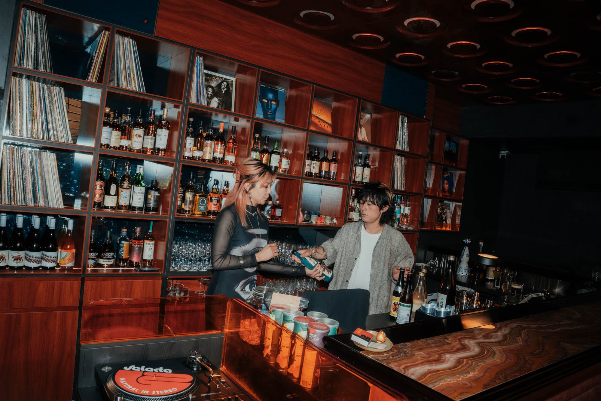 Masa Hisaike and Joey Tai behind the stick at Bar Selecta. Photo: Heart Media/Supplied