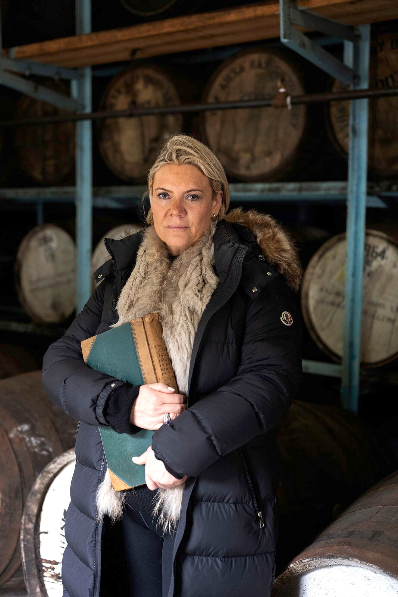 It's cold in Scotland. Kirsten Grant Miekle, fifth generation William Grant & Sons family member.