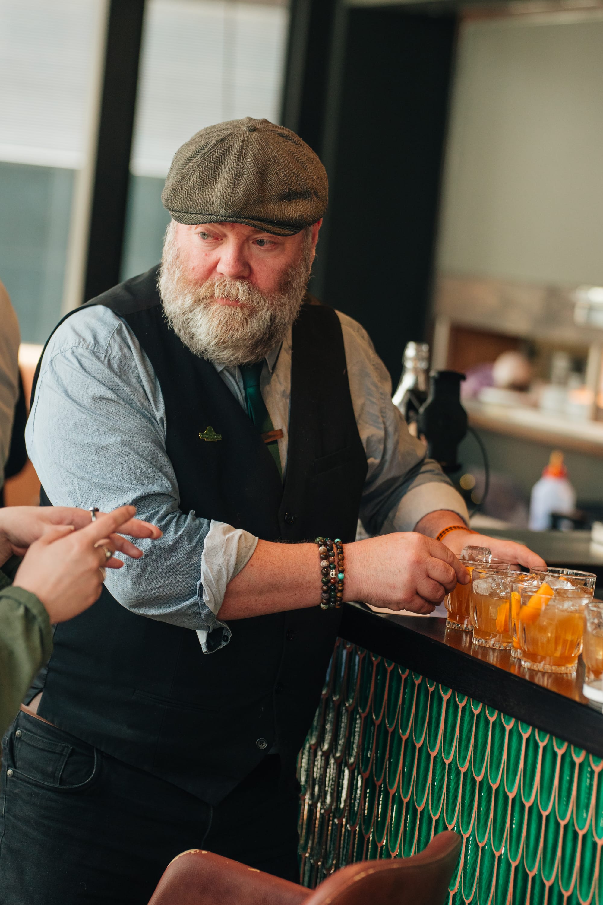 Linus Schaxmann dishing out the Diplomático drinks at a recent masterclass.