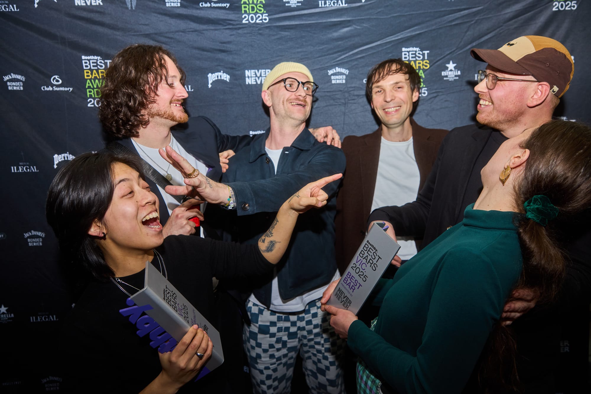 The Caretaker's Cottage crew at the Boothby Best bars Victoria Awards this year. Photo: Harrison Moss