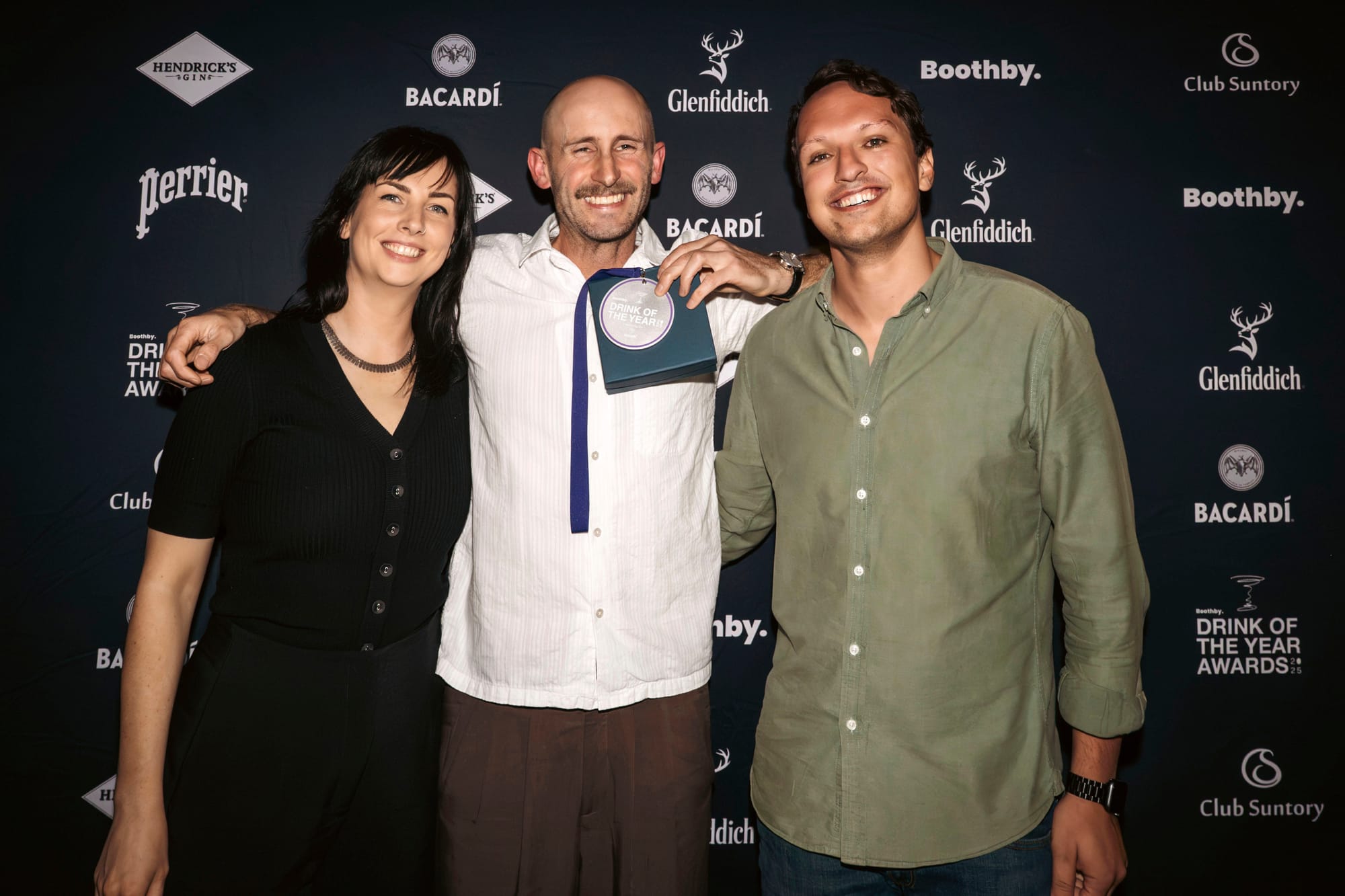 Kitty Gardner & Darren Leaney picked up the Drink of the Year presented by Bacardí. Photo: Christopher Pearce