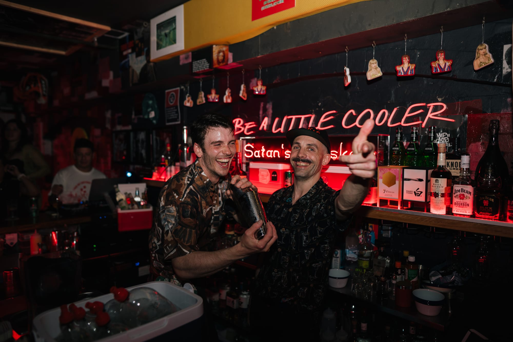 Finn Sugrue (left) and Daniel Waddy at their takeover on Saturday night. Photo: Maybe Cocktail Festival