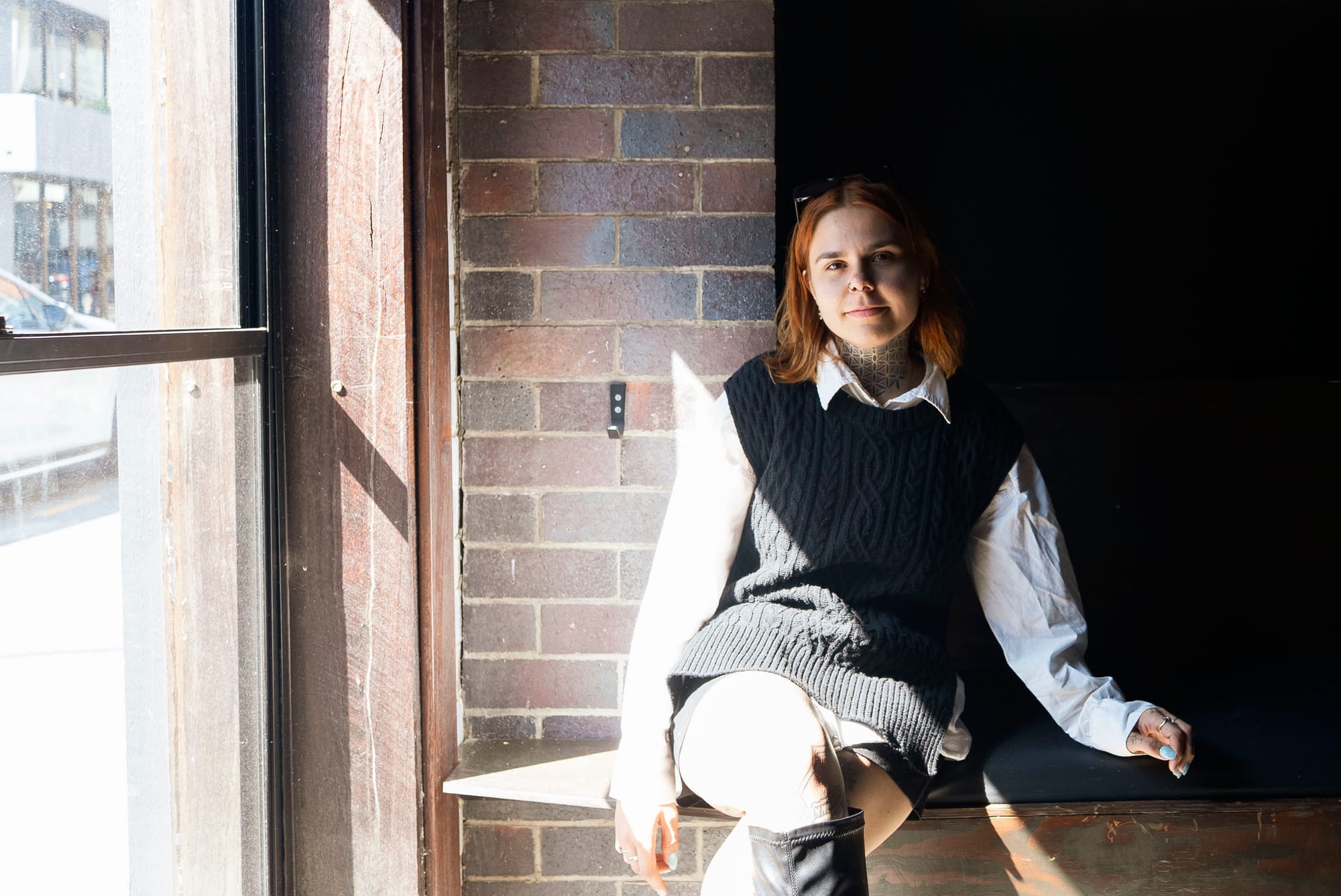 Charlie Hunter at the soon to open Dark Blue in Brisbane. Photo: Boothby