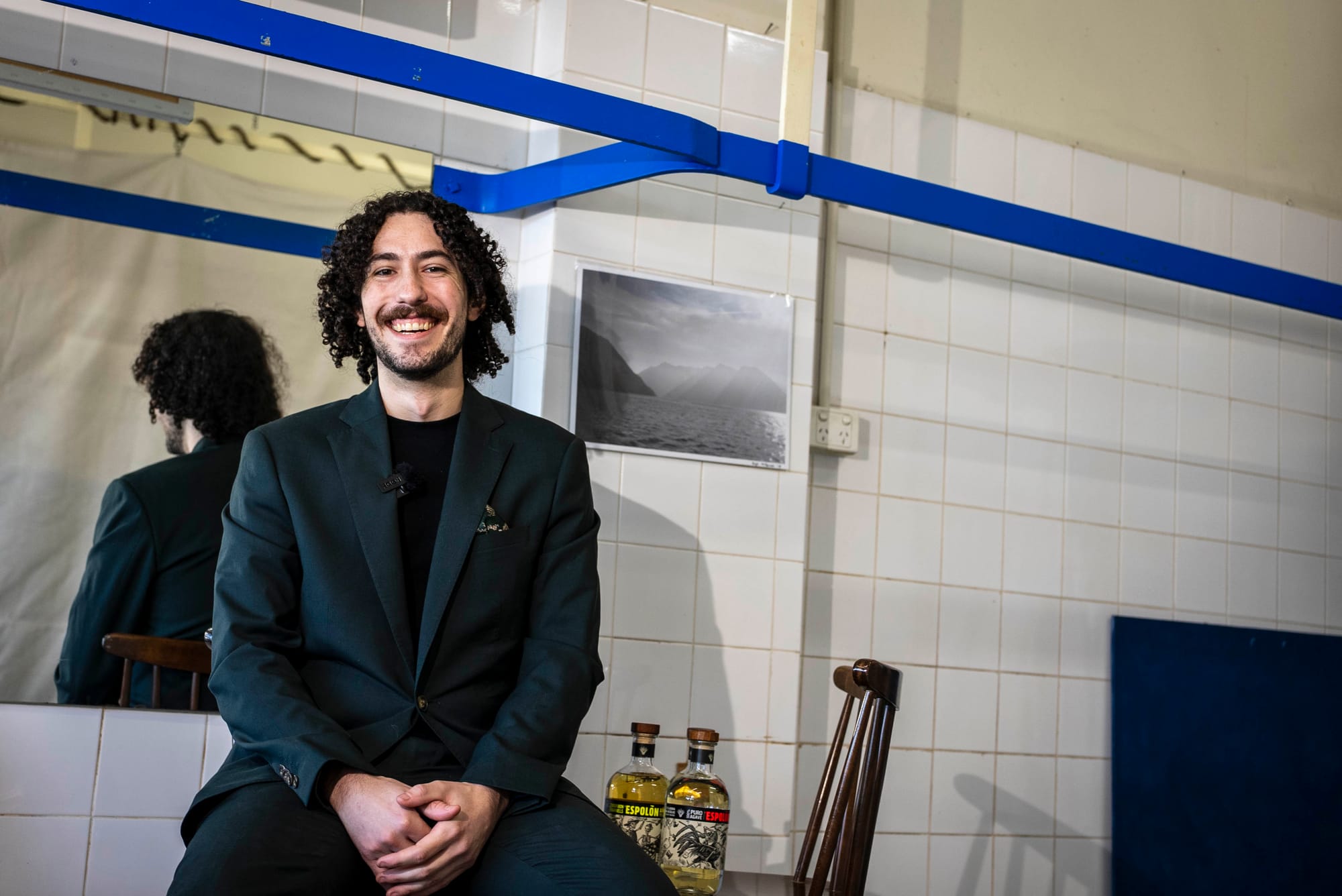 Jesse Kourmouzis is the bar manager at Sleepy's in Melbourne. Photo: Boothby