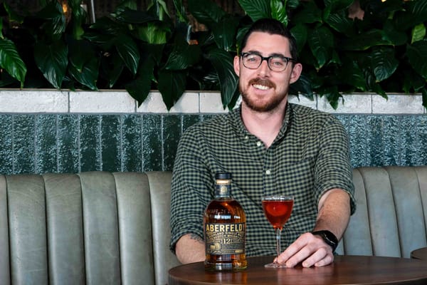 Pauric Kennedy with the Bee-Side at Smoke at Barangaroo House. Photo: Boothby