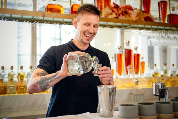 Alex Boon is the 2022 Australian winner of the Patrón Perfectionists cocktail competition. Photo: Christopher Pearce