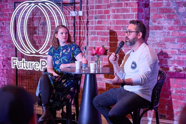 Cara Devine and Sean Baxter at Paramount Liquor's Future Proof Adelaide. Photo: Supplied