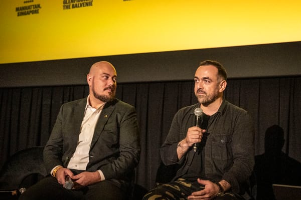 Alex 'Happy' Gilmour and Ross Blainey at the Better Bars Summit at Bartenders' Weekender. Photo: Christopher Pearce